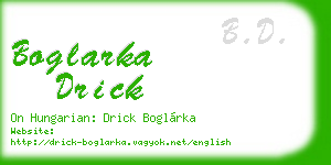 boglarka drick business card